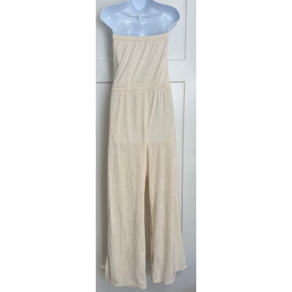 Beyond Yoga Tropez‎ Jumpsuit Women's Size LRG Cream Strapless Top - Picture 2 of 11